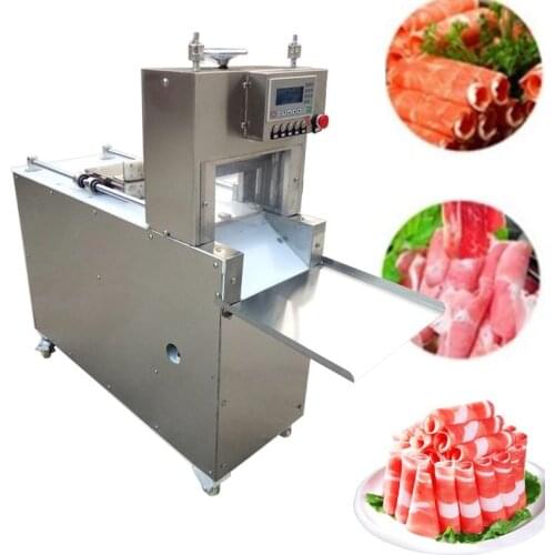 Electric Mutton Rolls Meat Slicer Mincer Automatic Beef Lamb Potato Slice Bread Frozen Food Cutter Grinder Machine