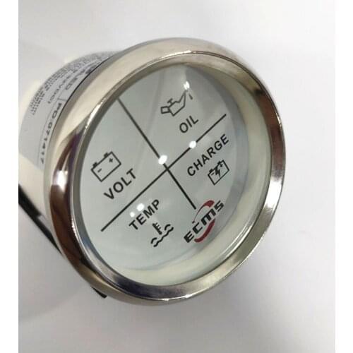 52mm 4LED Alarm Gauge Meter Volt Water Temp Oil Pressure Alarm Indicator Gauge Meter With Red Backlight 12V 24V with Logo