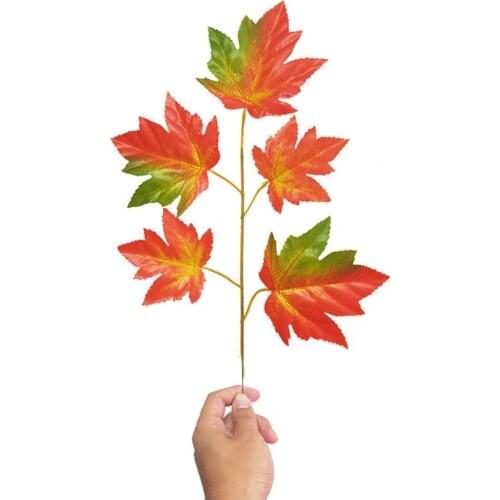 Artificial Maple Leaves for Home Wedding Party Decor Craft Multicolor Fall Vivid Flower Leaf Decor Leaves 1pc