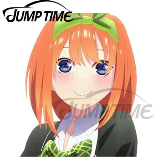 JumpTime 13 x 6.8cm For Yotsuba Nakano Peeker Anime Personality Car Stickers Decal DIY Occlusion Scratch Waterproof Decoration
