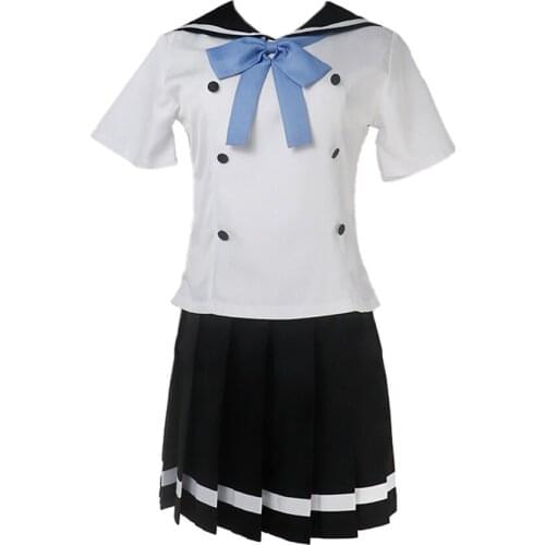 Hello World Cosplay Ichigyou Ruri Katagaki Naomi Costume School Uniform