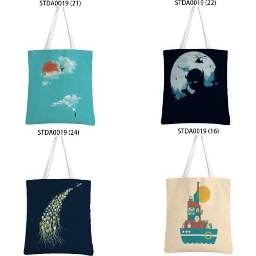 Creative personality landscape Makeup bag Shopper Organizer home Handbags travel Cosmetic bag organizer stationery organizer Bag