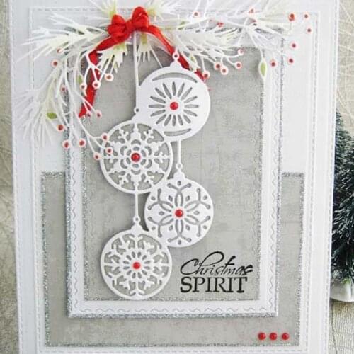 Snowflake Chain Die Christmas Scrapbook Craft Dies Metal Cutting Die 3D Stamp DIY Scrapbooking Card Making Photo Decor