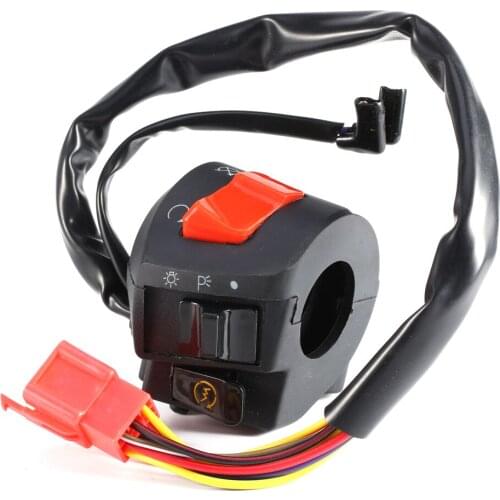 Motorcycle Handlebar Control Switch Horn Turn Signal Headlight Fog Lamp Electric Start Switches Connector Push Button Switch