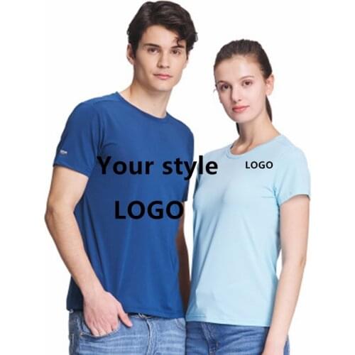 Custom clothes mens short-sleeved cotton shirt printing your logo name image advertising clothes unisex wholesale