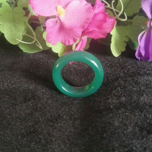 Natural Green Violet Agate Chalcedony 22-23mm Jade Ring Jewelry Lucky Auspicious Amulet Jade Ring Fine Jewelry Christmas gift