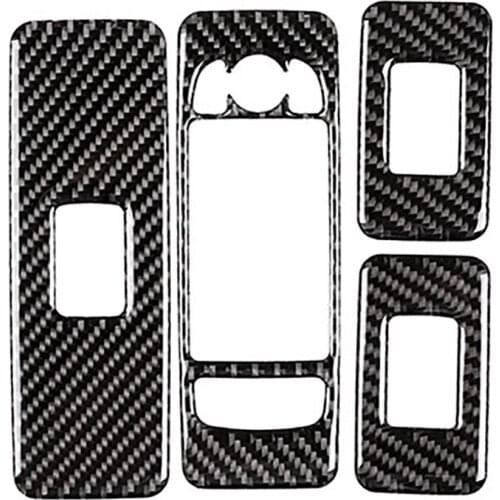 New Soft Carbon Fiber Door Window Lift Switch Panel Cover Trim for Land Rover Discovery Sport 2015-2019
