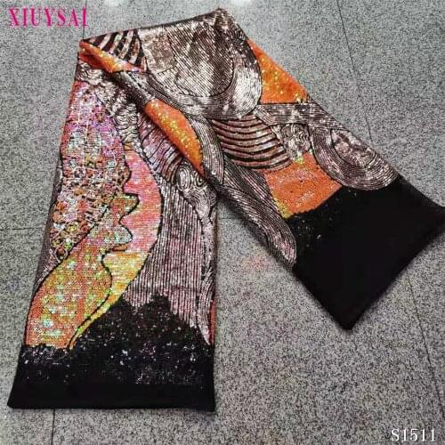 Latest Velvet Lace Fabric 2021 High Quality African Lace Fabric High quality stone for Nigerian Evening Dresse P928