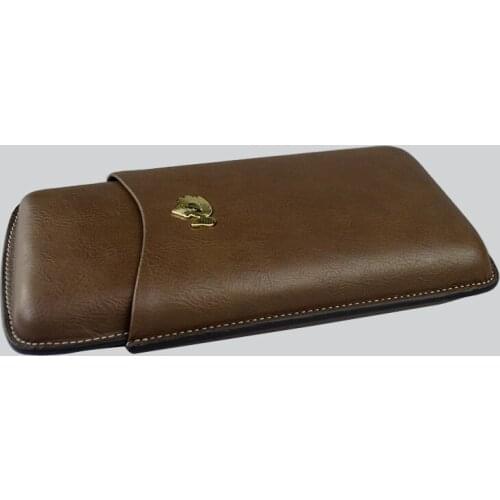 New Arrival Cohiba Leather Travel Cigar Case 3 Tube Humidor With Bag Gift Box