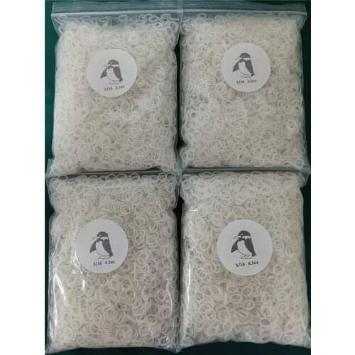 4Sizes 5/16" Penguin 5000pieces/Bag Dental Orthodontic Elastic Bands Braces Elastics Ties Clear Color 2.5 3.5 4.5 6.5OZ