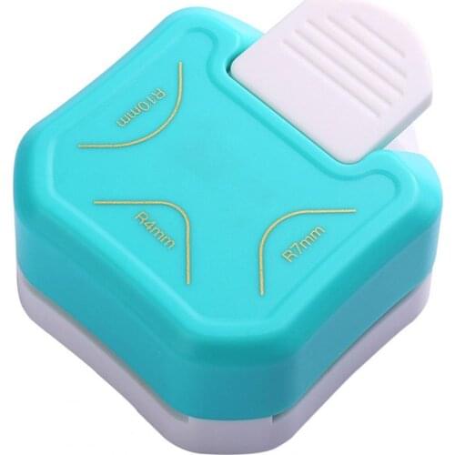 R7 /4/10 3 In 1 Corner Punch Practical Sturdy Curved Trim Cutter for Office R Angle Rounder Paper Punch