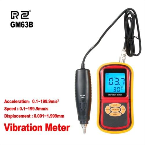 RZ Vibration Meter GM63B High Pression Ultrasonic Vibration Measurement Handheld Digital Vibration Vibrator
