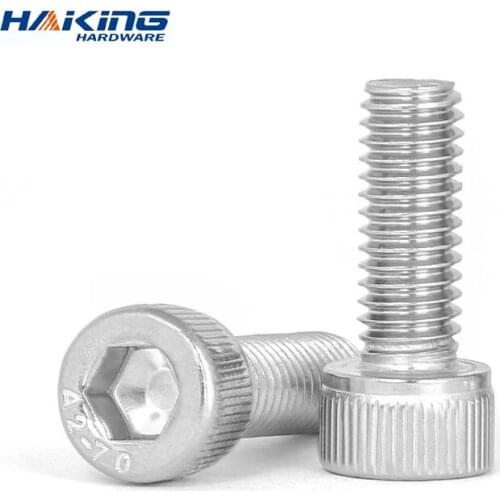 Hexagon Hex Socket Cap Head Screw M1.6 M2 M2.5 M3 M4 M5 M6 M8 M10 Stainless Steel Allen Bolt DIN912 Hex Screw with Key