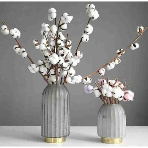 1pc 7 Dried Kapok Flowers Bouquet Festive Wedding Home Decoration Dried Flower Kapok White