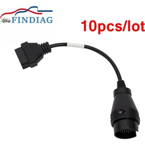 10pcs/lot Trucks Compatible Diagnostic Tools 38Pins Adapter for Iveco OBD2 Interface 38Pin Socket OBDII 16pins Female