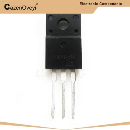 10pcs/lot TK6A65D K6A65D TO-220 MOSFET N-Ch FET 650V 4.0s IDSS 10 uA .95 Ohm New original free shipping In Stock