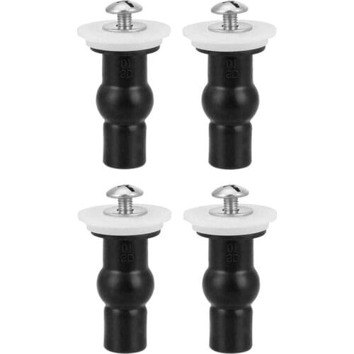 4 Pack Toilet Seat Screws Toilet Seat Hinges Bolt Expanding Rubber Top Nuts Screw Fixings Fix WC Blind Hole Fittings
