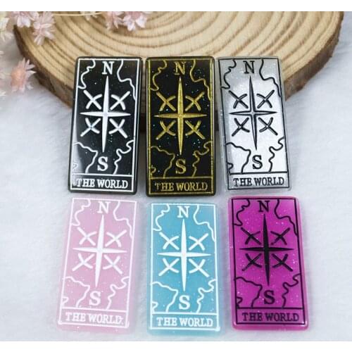 5pcs/lot 39*19mm flatback resin Tarot Divination board planchette necklace parts game board