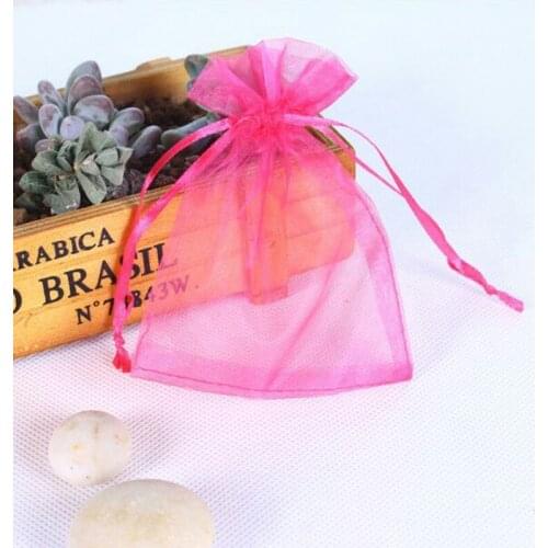 7x9 10x12 10x15 13x18cm 50pcs Multiple Size 17 Colors Bag Wedding Gift Organza Jewelry Bag Display Packaging Daily Jewelry 2021