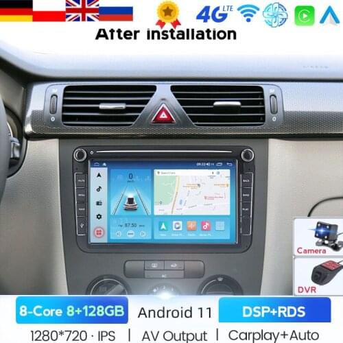 DSP carplay 2 Din Android Car radio GPS Multimedia For Volkswagen Skoda Octavia golf 5 6 touran passat B6 polo tiguan jetta yeti
