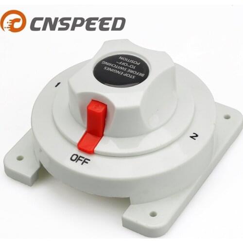 White Distribution Marine Boat Battery Switch Marine Dual Battery Selector Switch for Boat RV Motor YC101589
