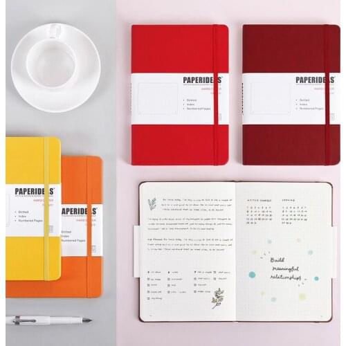 Notebook Hardcover A5 Diary Notebook Journal Bullet Journals Dot 188 Page 100gsm 5.7x8.2inch Retro Bandage Candy Color