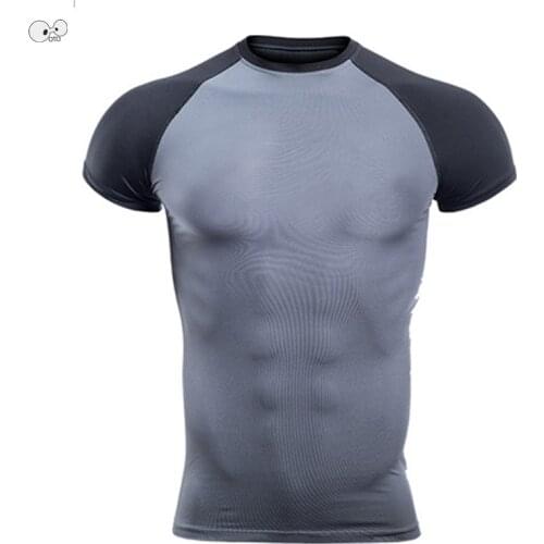Quick Dry Compression Men Designer Running T-Shirts 2019 Bodybuilding Top Tees Sportswear Fitness Gym Tshirt Jogging Clothing