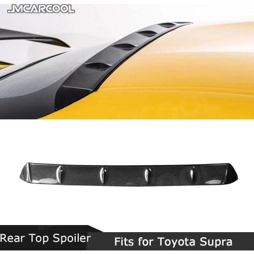 Carbon fiber Material Rear Roof Top Spoiler Wings Decoration Case For Toyota Supra A Style 2019 2020 Auto Car Styling