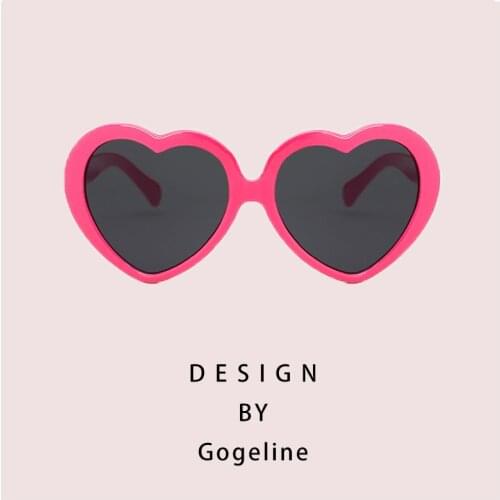 Children Heart Sunglasses Colorful Love UV400 Sun Glasses for Girls Boys Red Kids cute shades