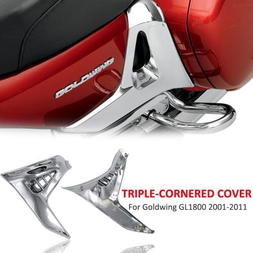Chrome Left Right Motorcycle Parts Modified accessories For Honda GoldWing GL 1800 GL1800 Chrome Triangle Cover