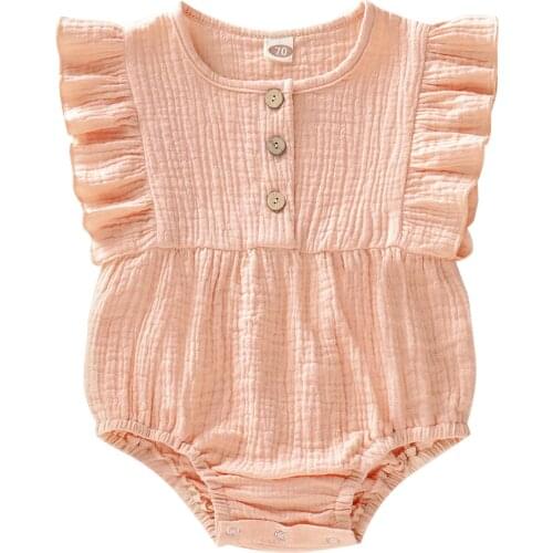 Baby Clothes Kids Muslin Jumpsuit Newborn Summer Cotton Romper Infant Girls Clothing