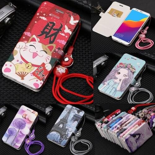 Leather Case For OPPO K1 Case Cute Painted Flip Wallet Stand Cover For OPPO K1 Back Cover Capa