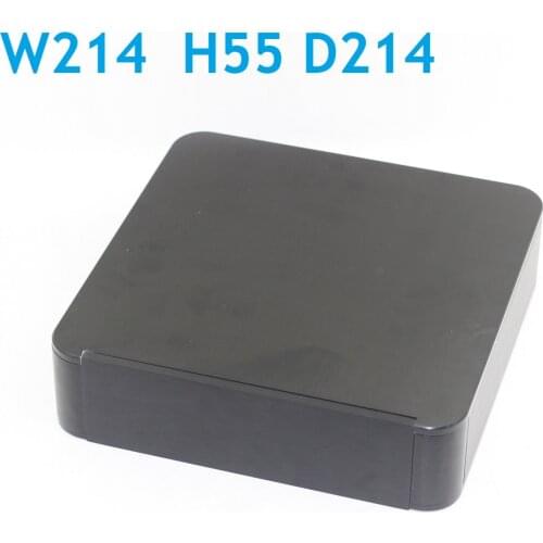 BZ2205R Square Aluminum Case For DIY Power Amplifier Supply Chassis Black Silver Home Audio Enclosure DAC AMP W214 H55 D215
