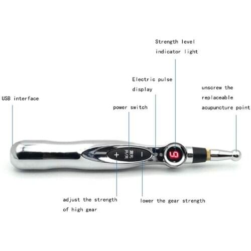 Laser Acupuncture Guasha Massage Point Pen Electronic Therapy Multi Functional Home Rechargeable Acupunc Massager Meridian