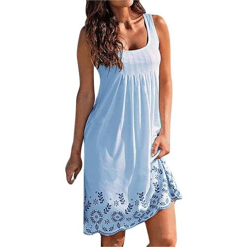 Summer Mini Dresses For Women 2021 Fashion Women Summer Sleeveless Evening Party Beach Dress Short Dresses Vestido De Mujer