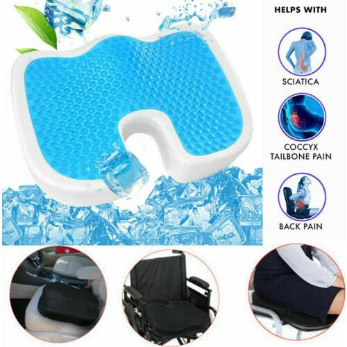 Massage Chair Cushion Pad Car U-Shape Seat gel Cushion Travel Breathable Seat Cushion Coccyx Orthopedic Memory Foam U Seat
