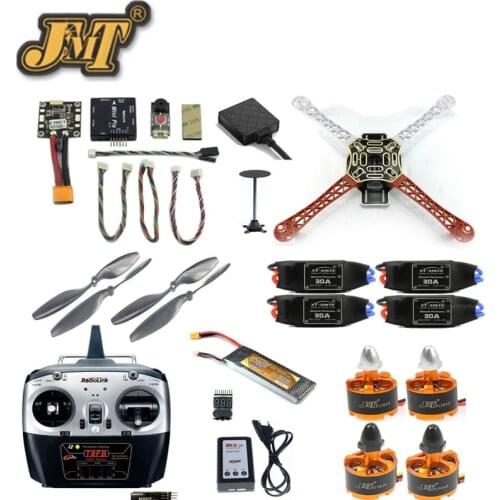 JMT F450 Mini RC Hexacopter Unassemble Kits 2.4G 8CH DIY Drone FPV Upgrade With Radiolink Mini PIX M8N GPS Altitude Hold Model