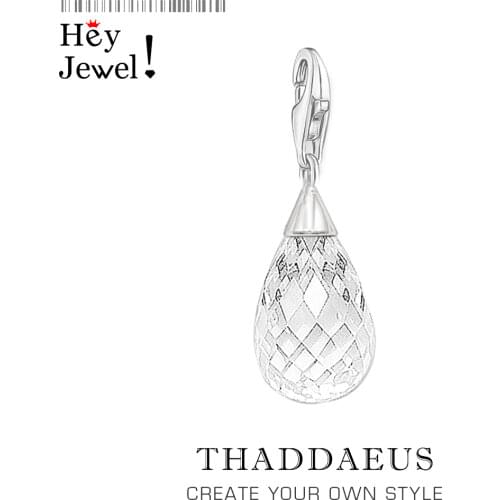 Fashion Faceted Teardrop Glass Crystal Charms Findings 925 Sterling Silver Pendant 2019 Fashion Water Drop Loose Spacer Beads