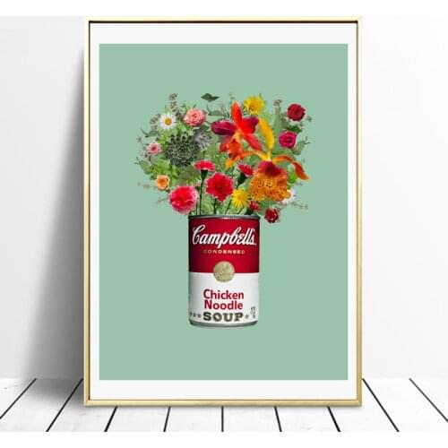 Nordic Art Posters and Prints Flower Wall Art Canvas Painting Pictures for Living Room Bedroom Corridor Aisle Artwork Home Decor