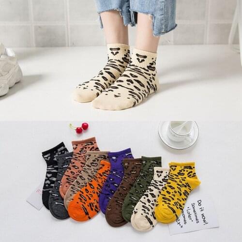 Jeseca New Fashion Designer Women Ankle Socks Sexy Leopard Kawaii Student Girls Underwear Sport Summer Invisible Non Slip Socks