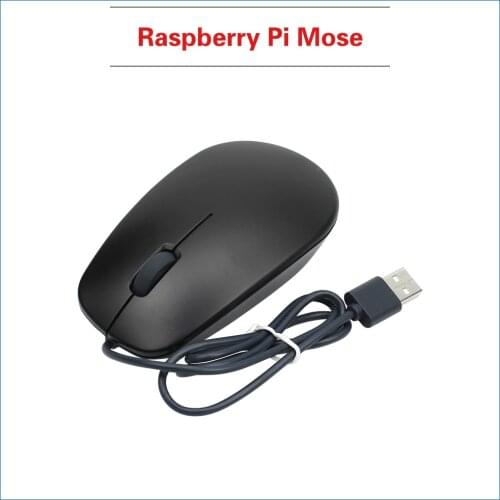 Official Raspberry Pi Mouse, available in Raspberry Black and Grey Suitable for Raspberry Pi 4B/ 3B+/ 3B