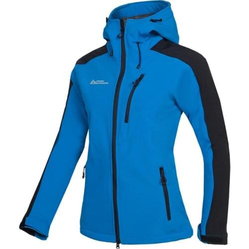 Autumn Winter Soft Shell Coat Women Outdoor Hiking Camping Sports Warm Jackets Composite Fleece Sportswear Female Windproof Top