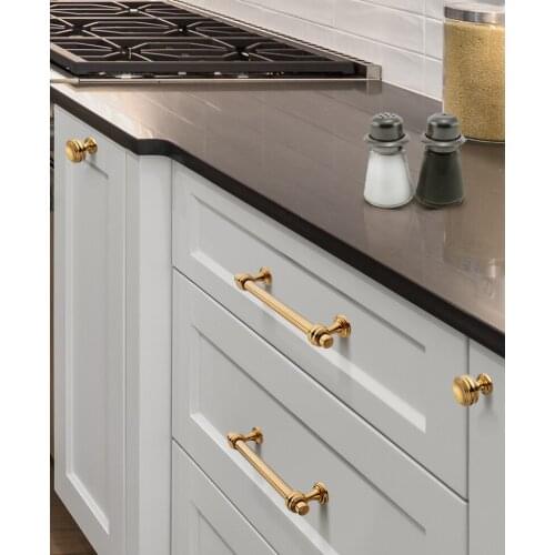 3.75'' 6.3'' Simplicity Handle for Furniture Gold Drawer Dresser Wardrobe Handles Round Knobs Door Knob Pulls Furniture Hardware