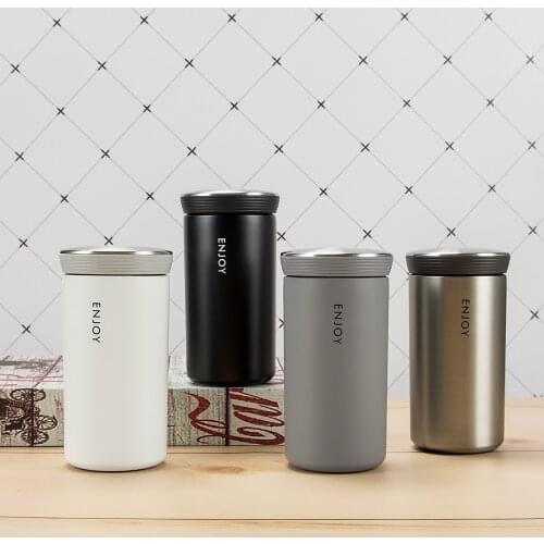 Discount!!Quality Double Wall Stainless Steel Vacuum Flasks 350ml Car Thermo Cup Coffee Tea Travel Mug Thermol Bottle Thermocup