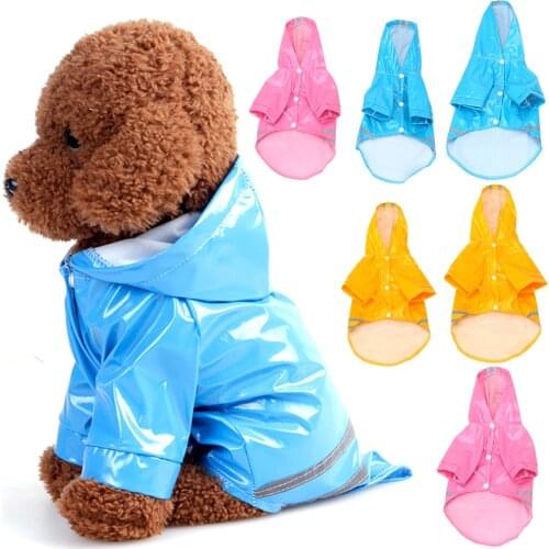 Outdoor Puppy Dog Rain Coat for Dogs Cats M/L Hoody Waterproof Dog Jackets Raincoats Pet Water Resistant Clothes Pet Supplies