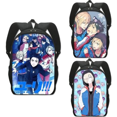 Japanese Anime Yuri on Ice School Bag for Teenager Girls Boys Backpacks BL Yaoi Manga Travel Bags Women Men Book Bag Gift