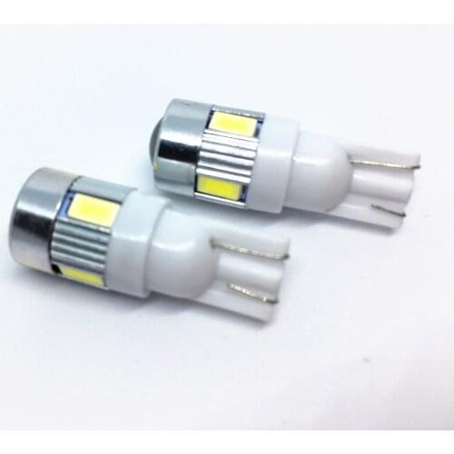 10Pcs T10 LED W5W 168 194 SMD 5630 Wedge Lights T10 Side Bulb For Car Tail light Side Parking Dome Door Map light 12V