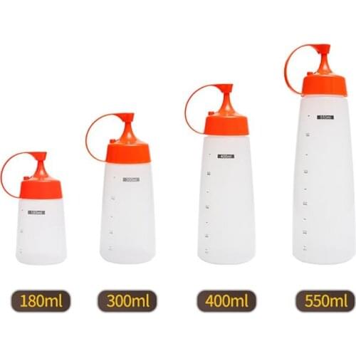 180ml/300ml/400ml/550ml Squeeze Squirt Condiment Bottles Salad Sauce Dispenser Bottles Olive Oil Ketchup Cruet Gravy Boats