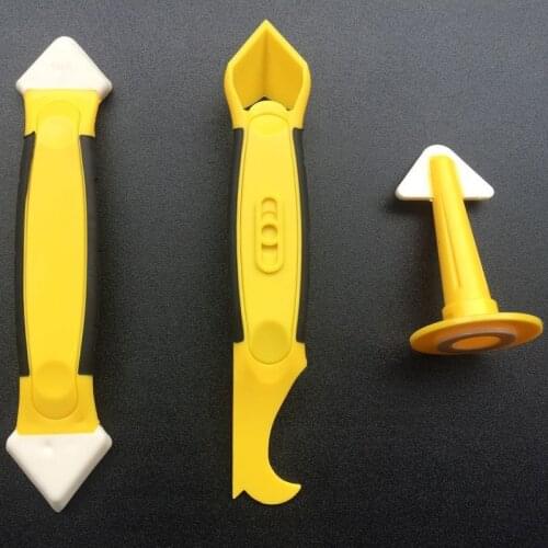 3pcs/set Internal Corner Glass Glue Wiper Scraper Scraping Seam Spatula Multi-angle Caulk Finisher Sealant Squeegee Sewing Tool