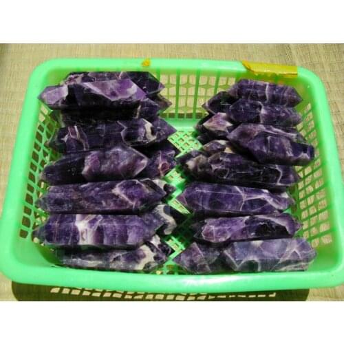 3000g NATURAL dream Amethyst quartz crystal double point healing
